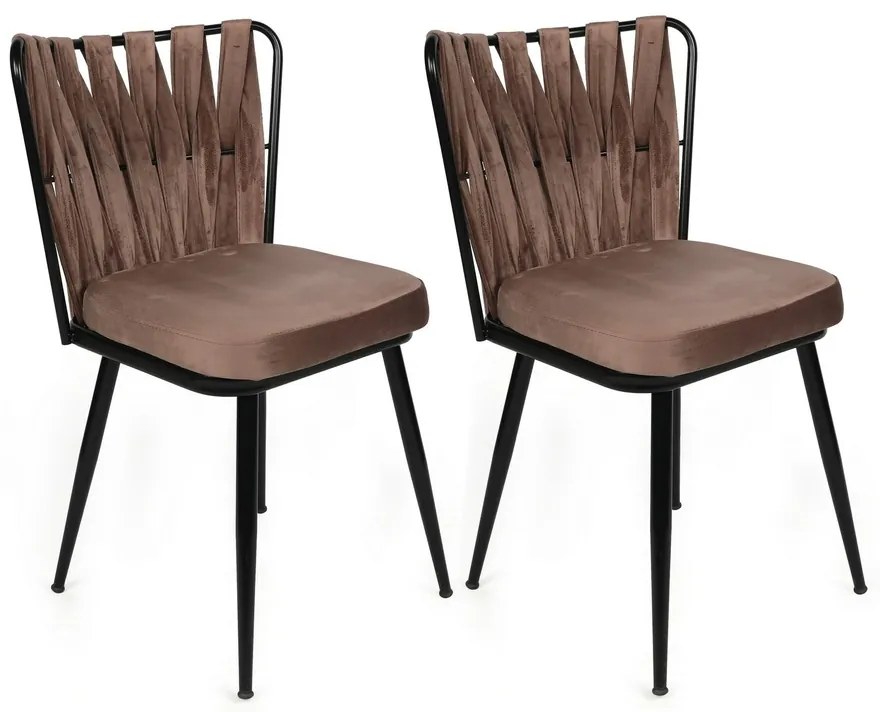 Set de scaune de sufragerie Kusakli Light Brown, 4buc.