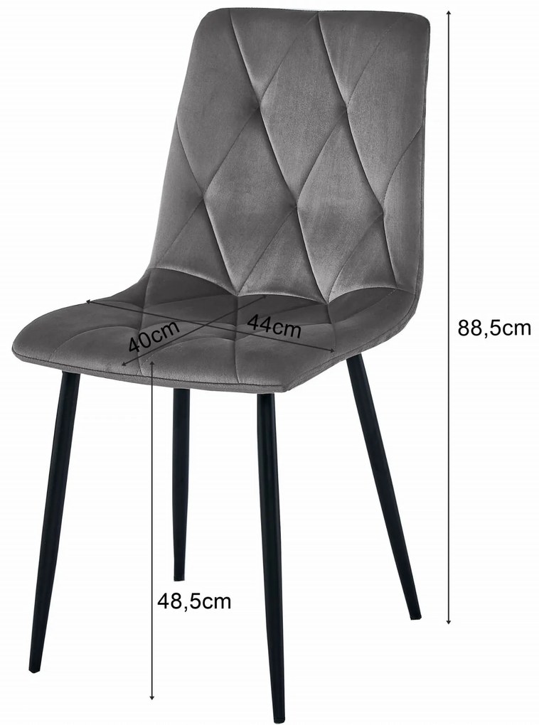 Scaun de dining din catifea bej deschis LIBRA cu picioare negre