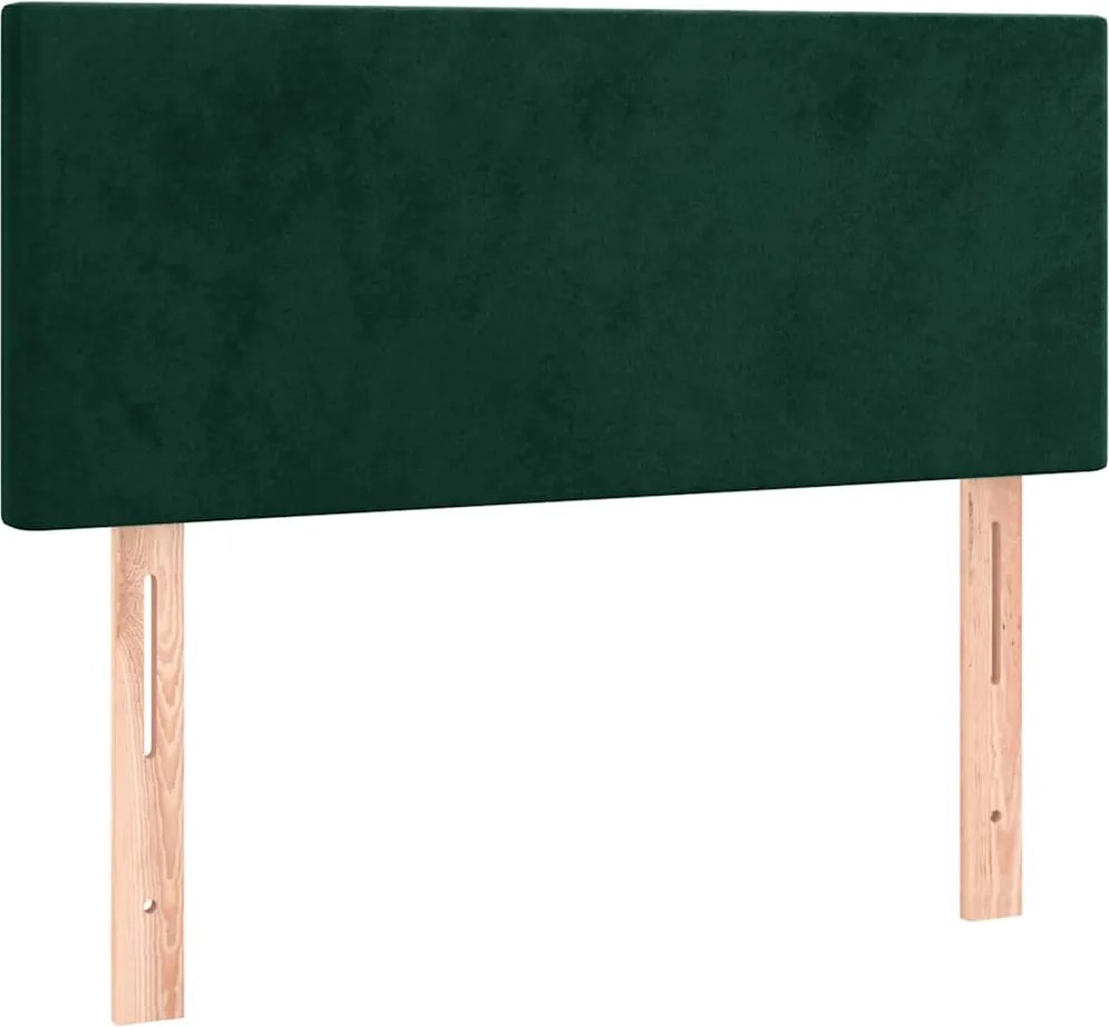 vidaXL Tăblie de pat, verde închis, 90x5x78/88 cm, catifea
