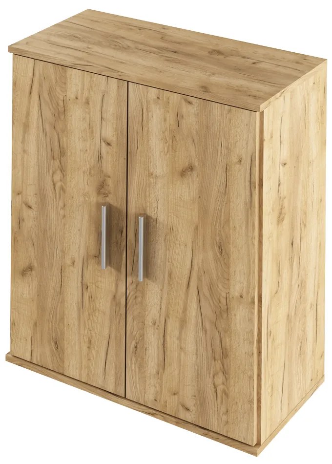Comoda 2 usi , stejar artisan,  70,6x35x79,5 cm, canturi abs stejar artisan, 70.6 cm, 35 cm, 79.5 cm