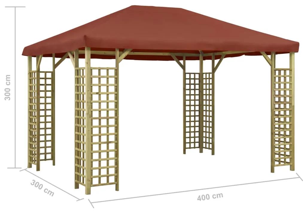Pavilion, caramiziu, 4 x 3 m (310033+46626) Terracota, 4 x 3 m