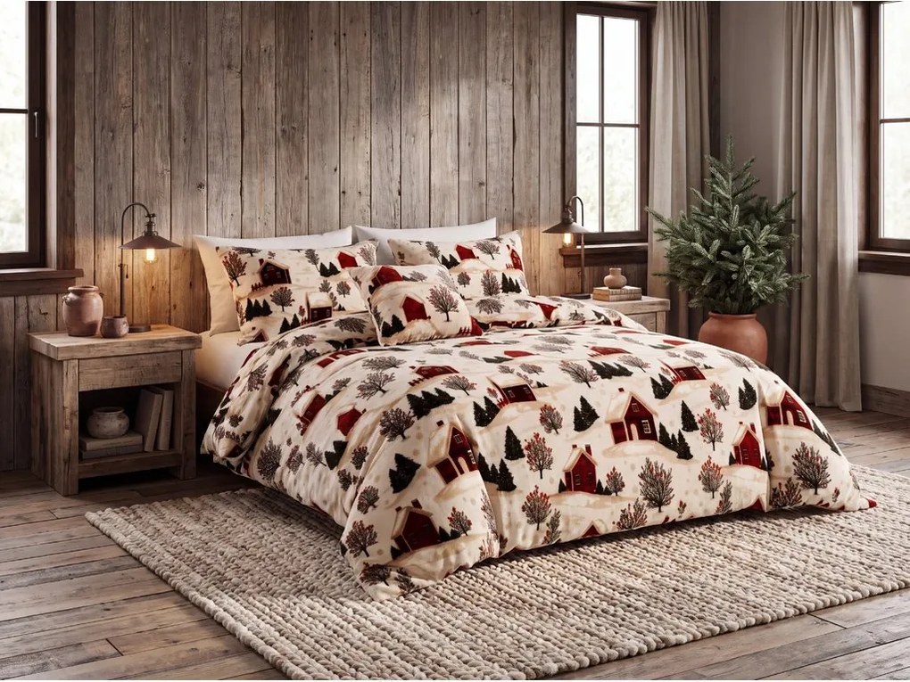 Lenjerie cocolino FARM HOUSE crem Dimensiune lenjerie de pat: 70 x 90 cm | 140 x 220 cm