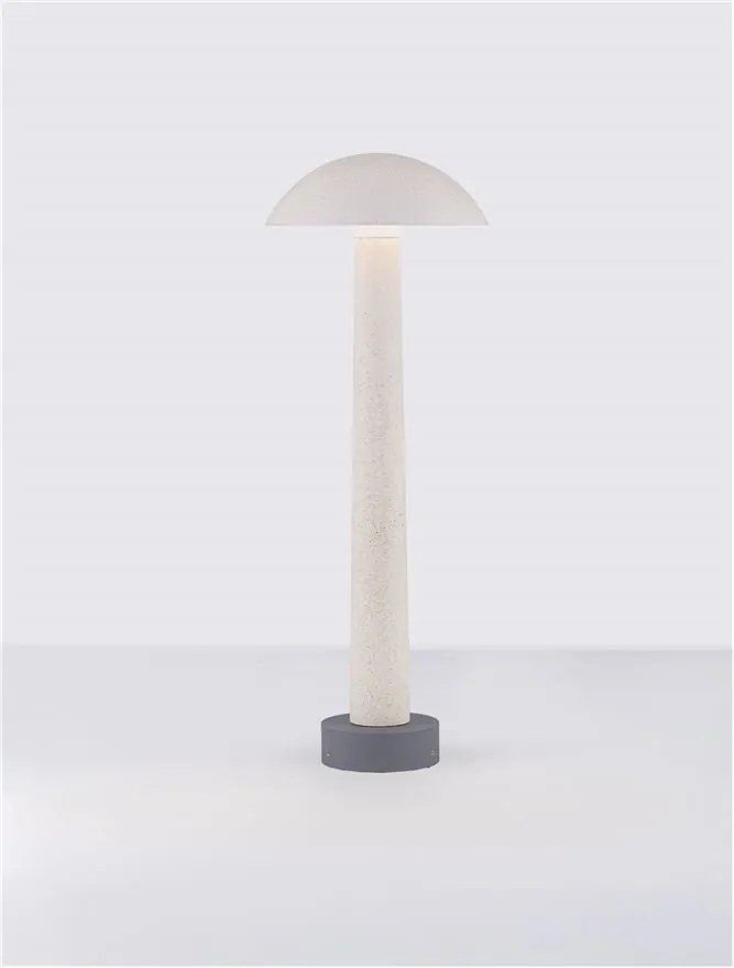 Stalp LED din ciment alb pentru exterior IP65 Tura H-55cm
