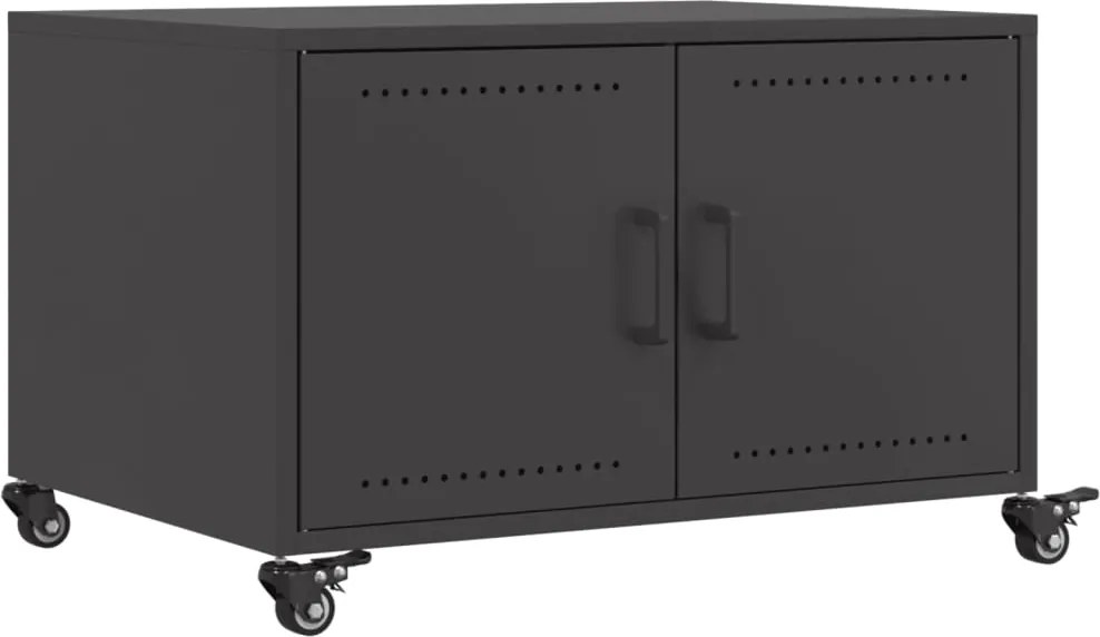 vidaXL Măsuță de cafea, negru, 68x50x43,5 cm, oțel