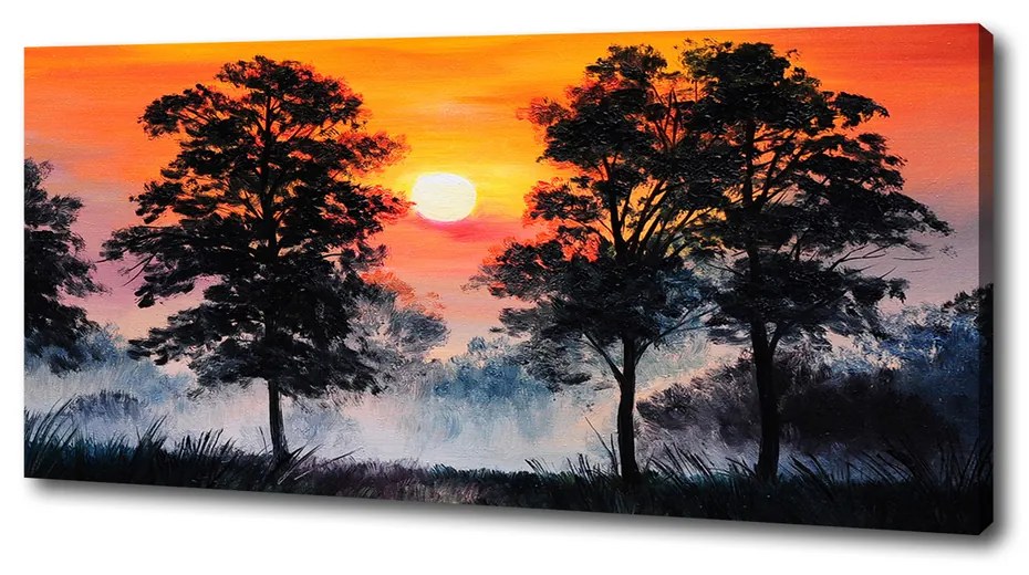 Print pe canvas Pădure apus de soare