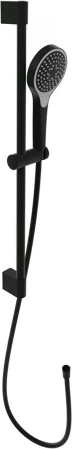 Set de dus cu bara 70 cm Villeroy&Boch Verve negru mat si para cu 3 functii