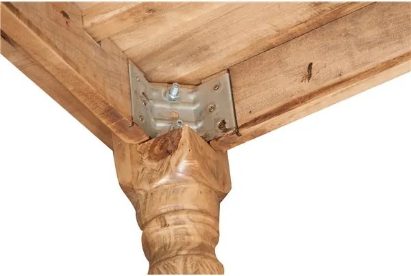 Masa extensibila, L250(380) 100 H80 cm, culoare natur antic, lemn masiv