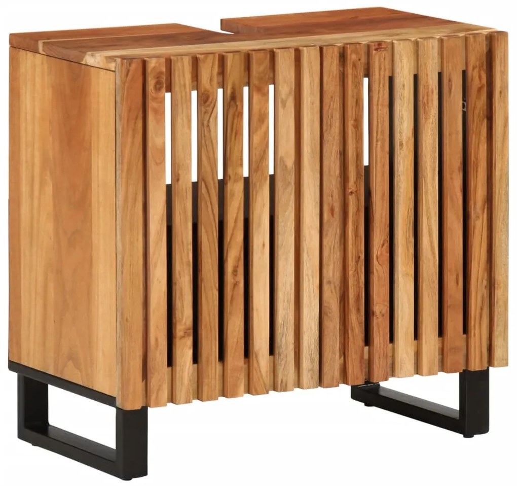 vidaXL Dulap pentru chiuveta de baie, 62x34x58 cm, lemn masiv acacia