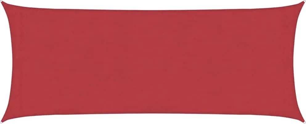 vidaXL Pânză parasolar, roșu, 2x5 m, HDPE, 160 g/m²