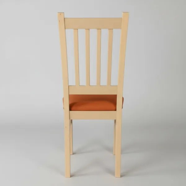 Scaun de dining SIMON stejar/portocaliu