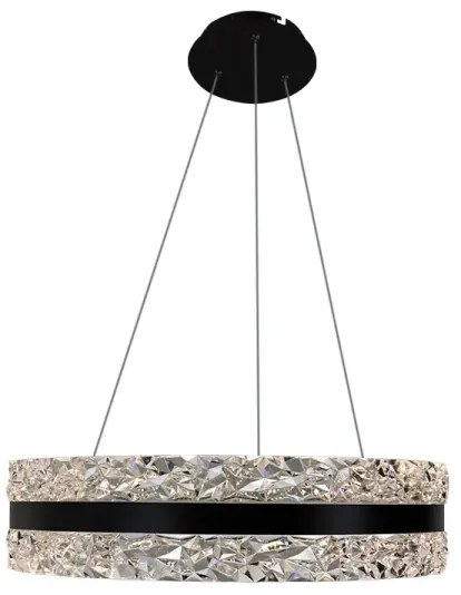 Lustră LED dimabilă pe cablu LED/80W/230V 3000-6500K negru + telecomandă