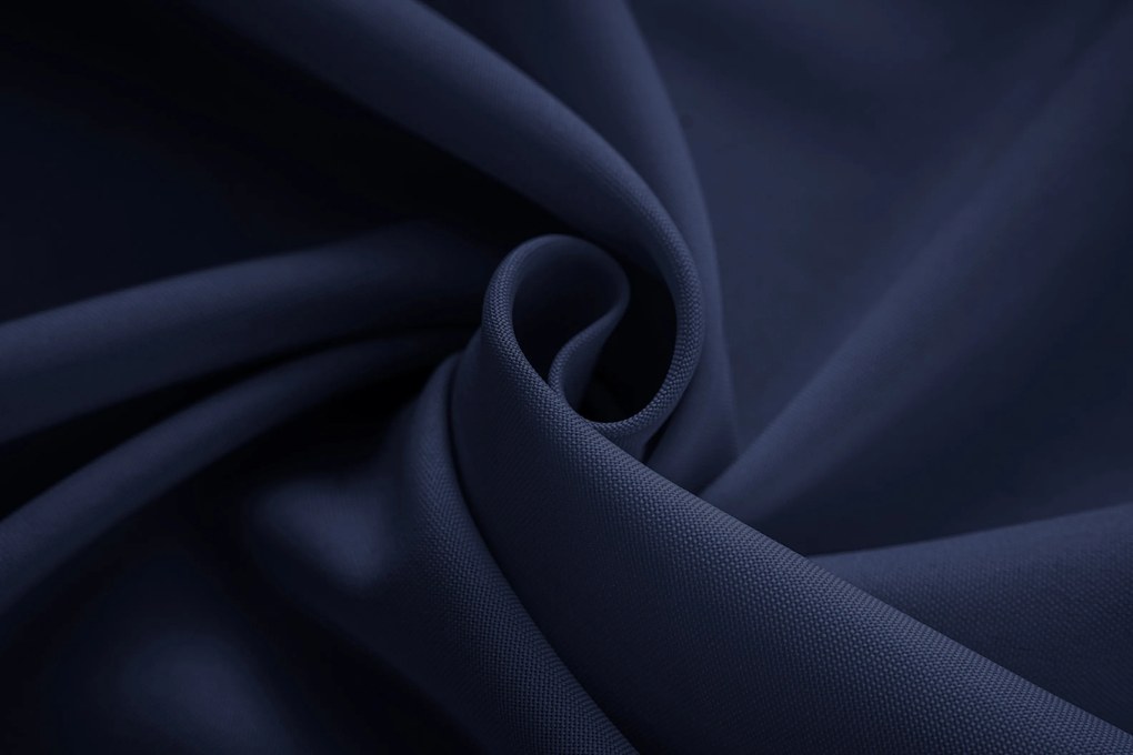Draperie albastru inchis OXFORD 140x250 cm Agatat: Inele metalice