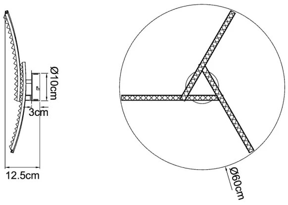 Lustră LED aplicată JULES LED/18W/230V 2700/4000/6000K Globo 67169-18