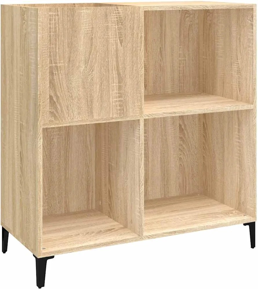 vidaXL Dulap pentru discuri stejar sonoma 84,5x38x89 cm lemn compozit