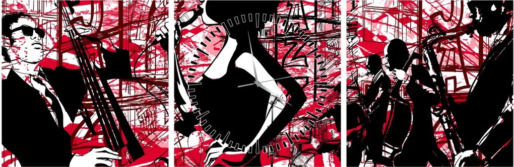 Tablou - Jazz (cu ceas) (90x30 cm)