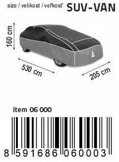 Compass Prelată de protecție împotriva grindinei PREMIUM SUV-VAN 530 x 205 x 160 cm