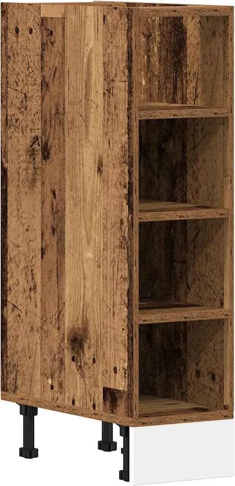 vidaXL Dulap inferior "Riga", lemn vechi, 20x44,5x81,5 cm
