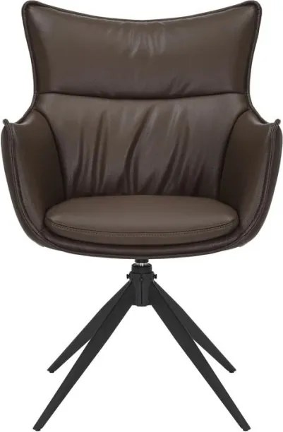 Set de 2 scaune pivotante VOGUE piele sintetica maro