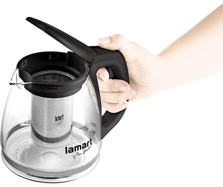 Ceainic Lamart LT7025 Verre 1,1 l, negru, 1,1 l