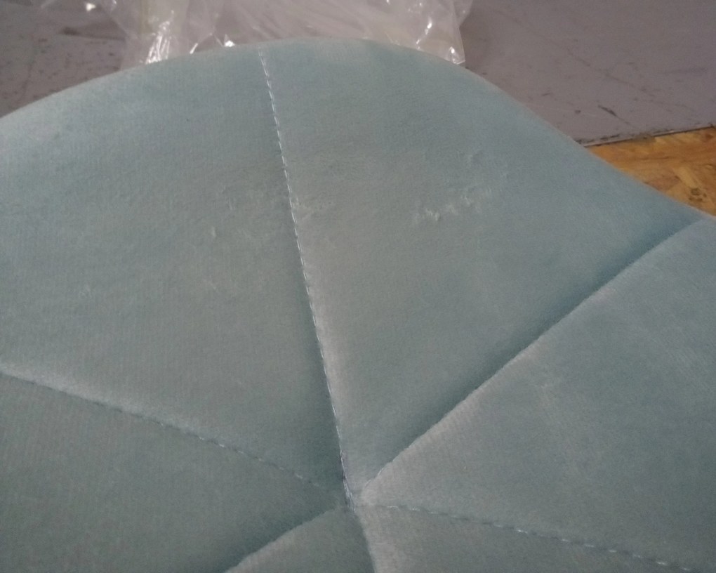 REDUCERE Scaun de birou albastru deschis AVOLA VELVET calitatea II