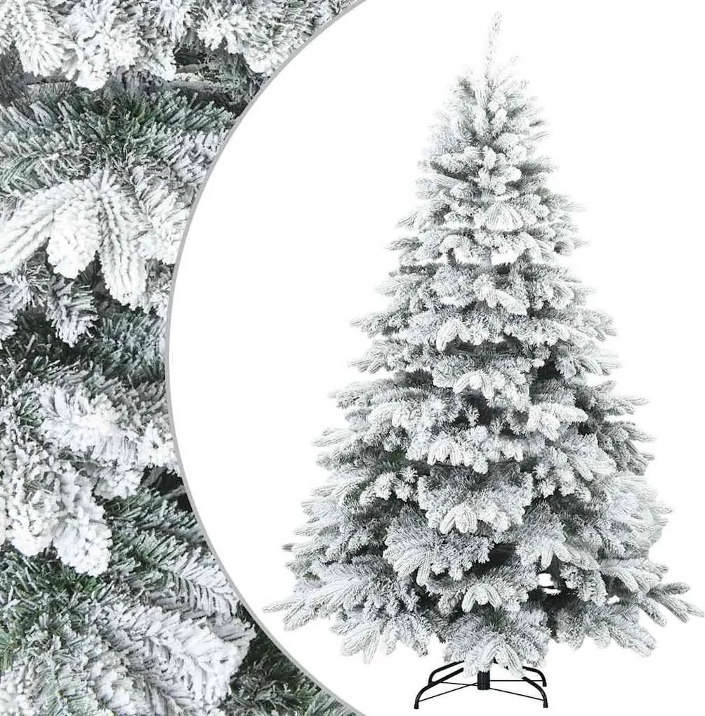 vidaXL Brad de Crăciun Artificial cu Ramuri Articulate, Acoperit cu Zăpadă