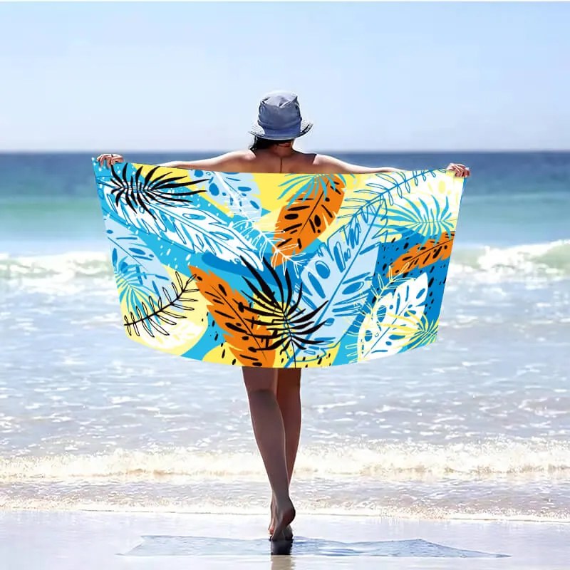 Prosop plaja SUMMER FRESH 100x180 cm colorat, 100% microfibra