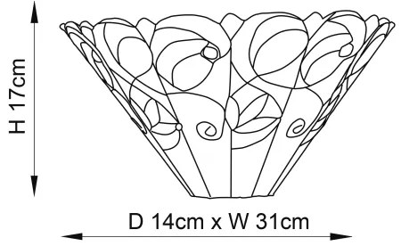 Endon 64198 - Aplica de perete Tiffany JAMELIA 1xE14/40W/230V