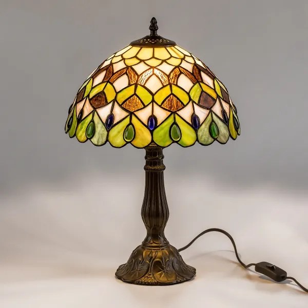 Brilagi - Lampă de masă Tiffany MARGARET, cu vitralii, 1xE27/40W/230V