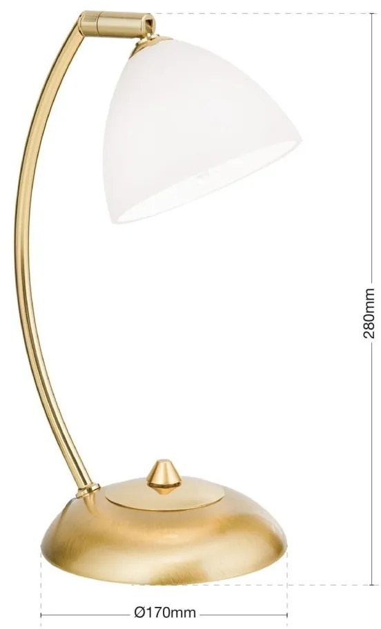 Lampa de masa design modern OPALDESIGN, auriu mat