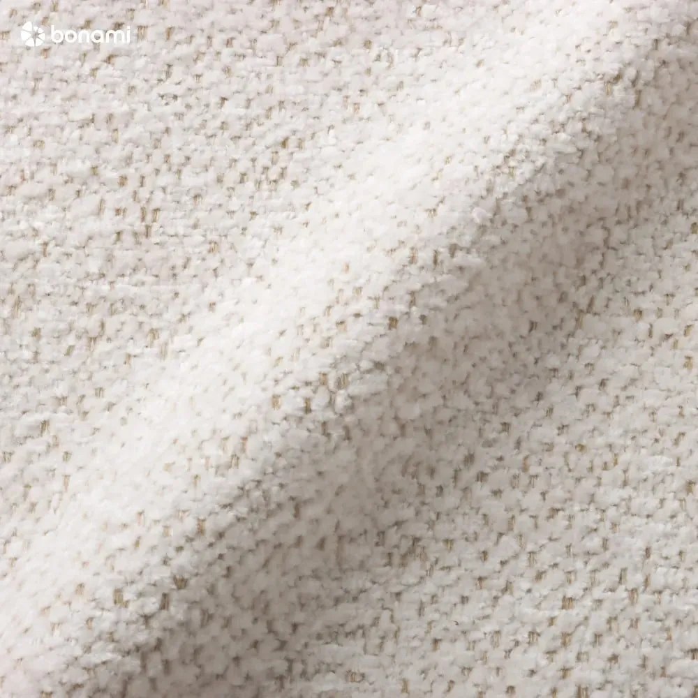 Colțar alb extensibil/cu spațiu de depozitare cu tapițerie din chenille (cu colț pe partea dreaptă/cu șezlong) Everest – Bobochic Paris