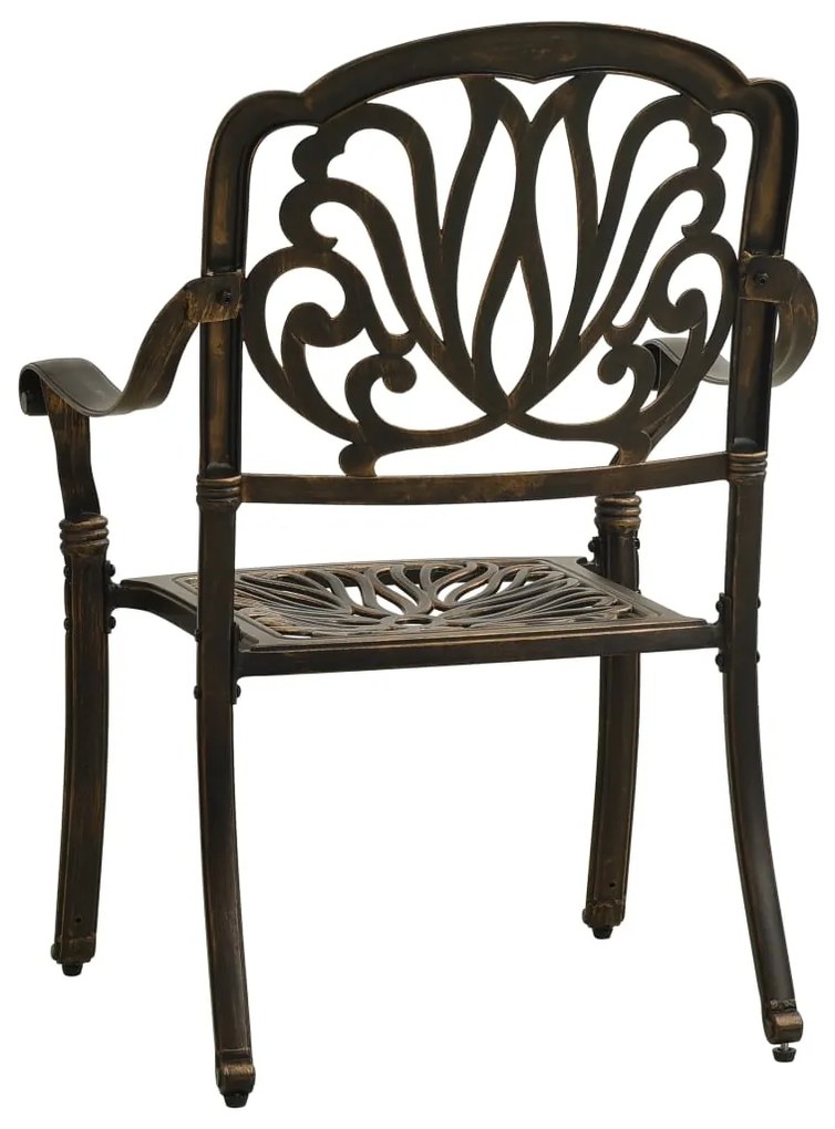Set mobilier bistro, 3 piese, bronz, aluminiu turnat Bronz, 3