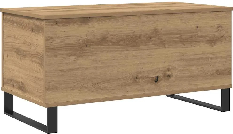 vidaXL Măsuță de cafea stejar artizanal, 90x44,5x45 cm, lemn prelucrat