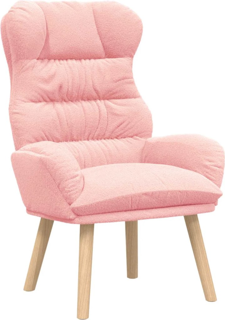vidaXL fotoliu Roz 69 x 74 x 93 cm Țesătura Sherpa