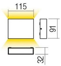 Redo 90375 - Aplică de perete LED pentru exterior KAMAL LED/6W/230V 3000K IP54 albă