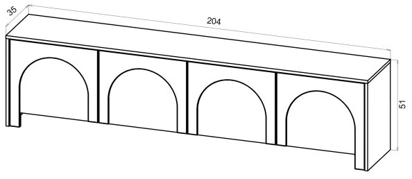 Comodă TV NIO, cașmir/bej