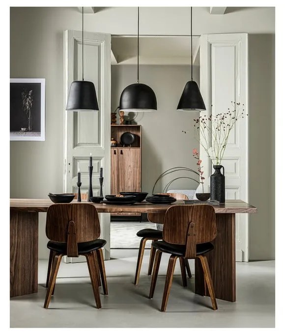 Scaun de dining negru-natural Classic – vtwonen