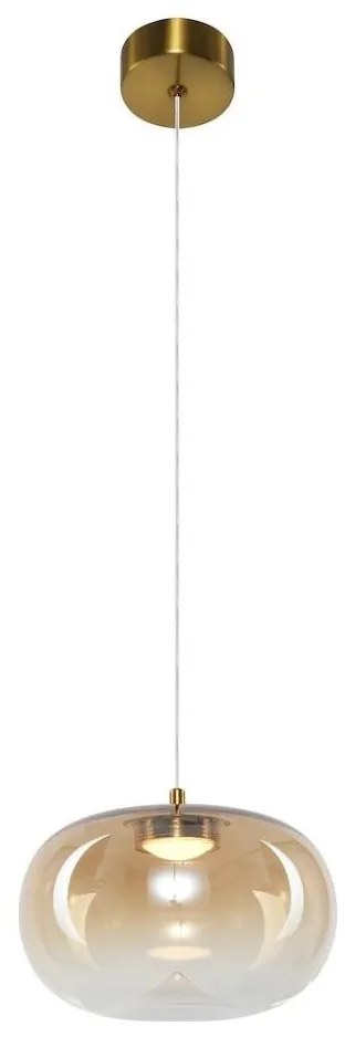 Lustră LED pe cablu VASO LED/4W/230V d. 18 cm auriu/fumuriu