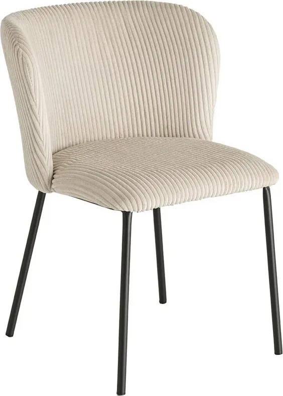 Set 2 scaune stil retro LYON catifea bej