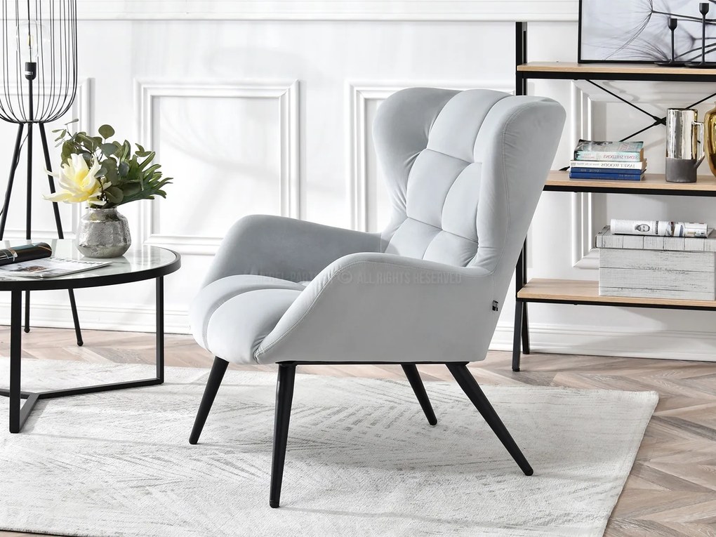 Fotoliu Kikino (gri + negru). Promo -16%. 1110127