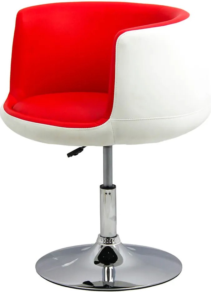 RESIGILAT - Scaun de bar din piele eco si cadru metalic ABS 113 rosu