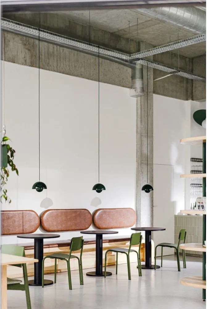 Masă de dining rotundă cu blat cu aspect de lemn de stejar ø 80 cm Sool – noo.ma