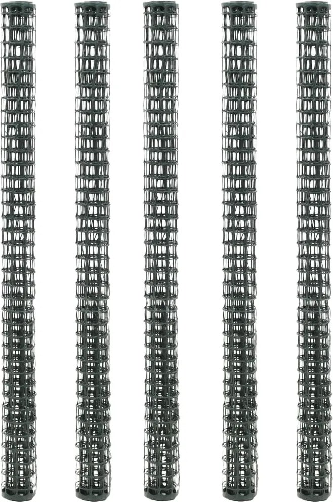 vidaXL Plase gard de grădină, 5 buc., verde, 1x1,2 m, HDPE