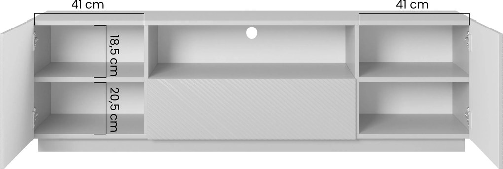 Comodă TV cu sertar Asha 167 cm - artisan / rivier stone mat