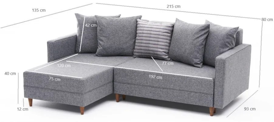 Coltar Extensibil Aydam Left, Poliester, Gri