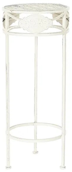 Masuta Khora din metal alb 60 cm