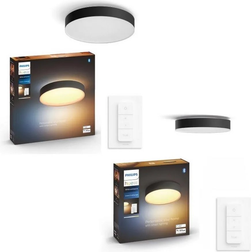 Philips - SET 1x corp de iluminat LED dimabil Hue ENRAVE 33,5W/230V + 1x corp de iluminat dimabil 9,6W + telecomandă
