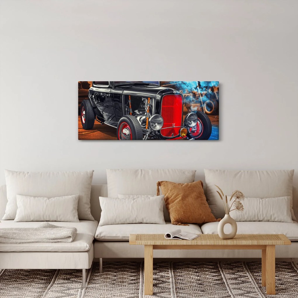 Tablou cu mașina veteran (120x50 cm)