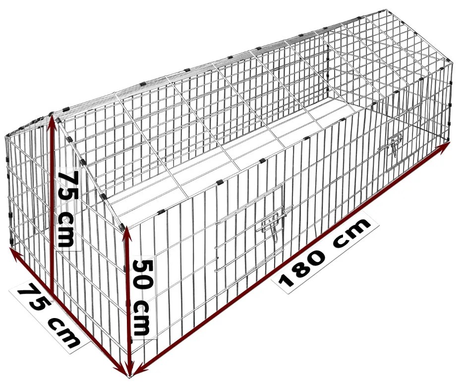 Deuba Cuib de iepure 180x75x75 cm - baldachin negru
