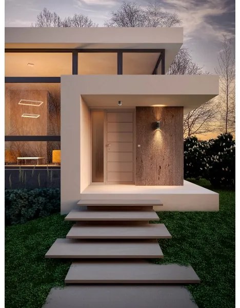 Aplică de exterior Redo 90518 CARGO 2xGU10/28W/230V IP54 antracit