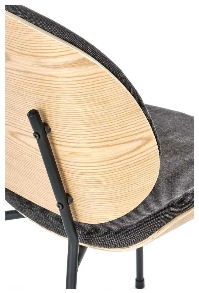 Scaun de bucătărie Paile, gri / stejar